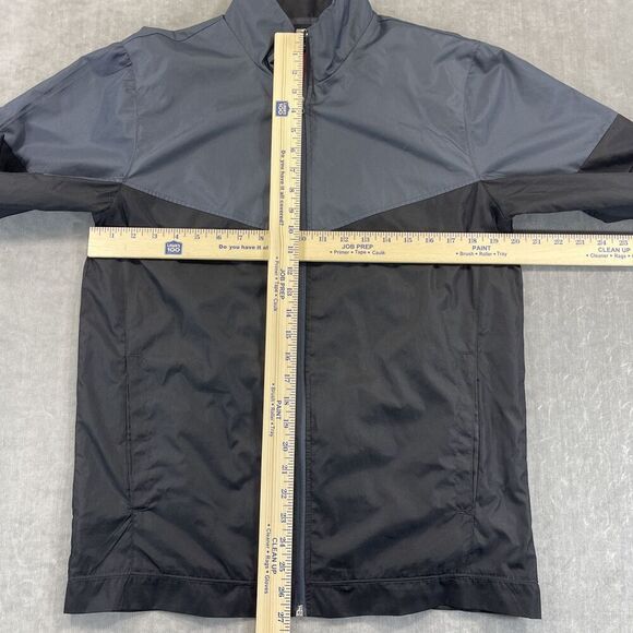 Starter Jacket Adult‎ Small Black Windbreaker Full Zip Logo Outdoors Mens - Picture 4 of 8